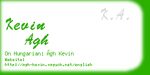 kevin agh business card